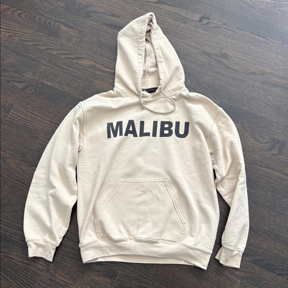 John Eshaya Cream Malibu Hoodie